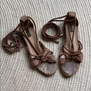 Anthro lace up sandals!